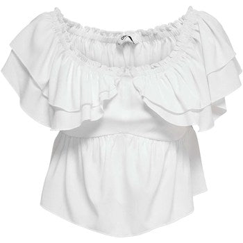 Top Eleanor rouge bianco