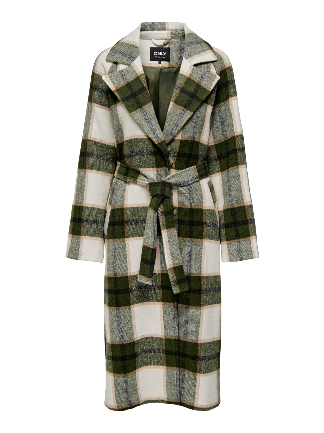 Cappotto Marsala a quadri verde
