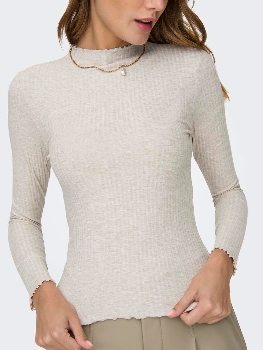 Top Emma a costine beige