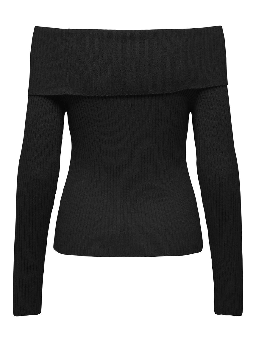 Maglia Katia scollo a barca nera