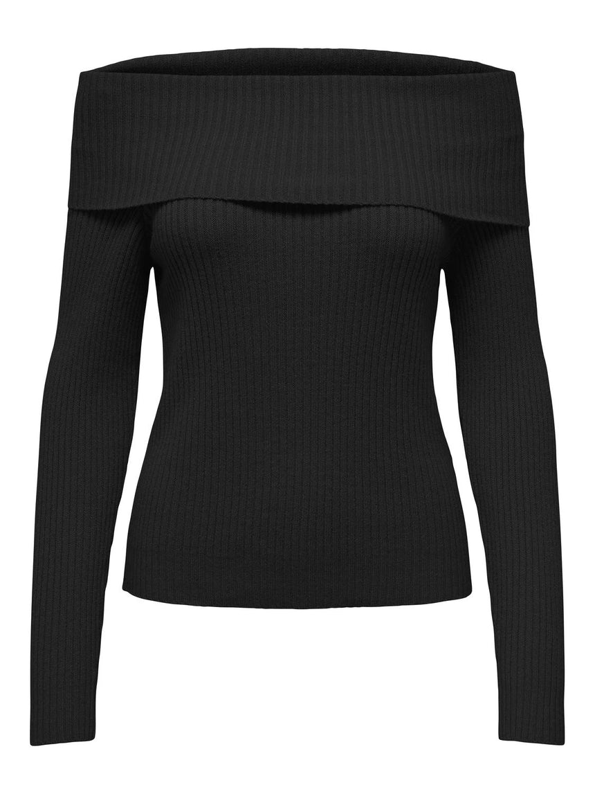 Maglia Katia scollo a barca nera
