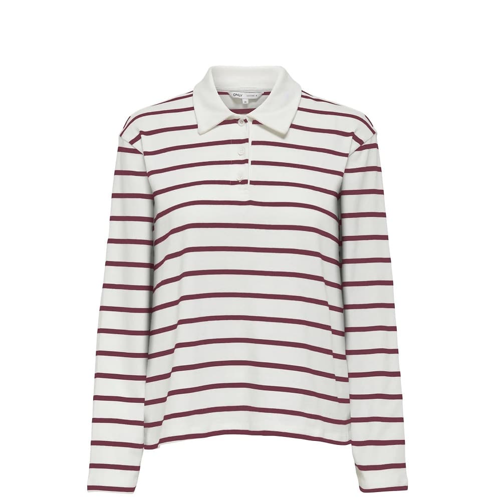 Polo a righe Sira bordeaux