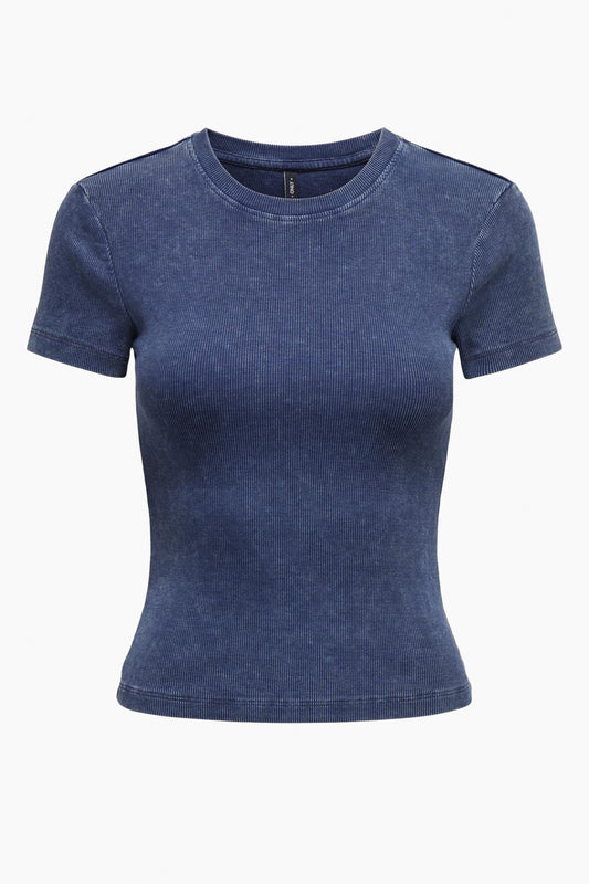 Top Valerie washed blu