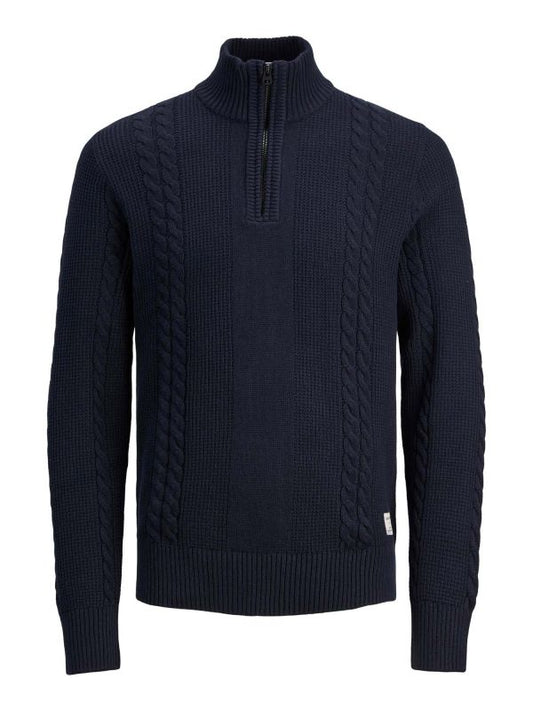 JCOGRID CABLE KNIT HALF ZIP