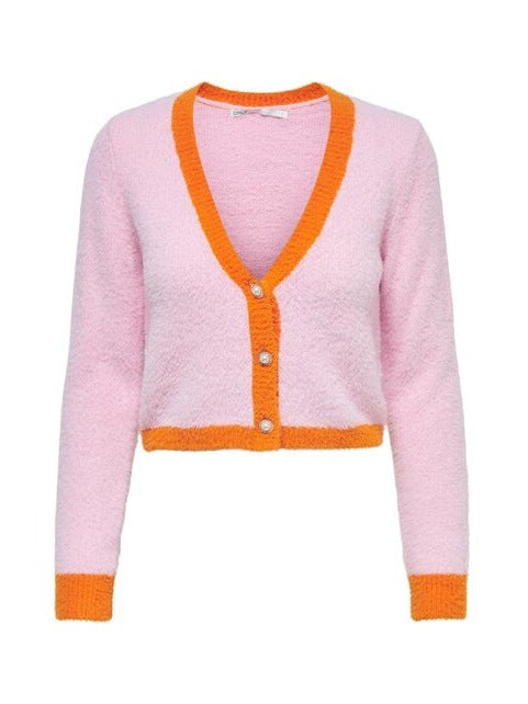 Cardigan Crop Lilla/Arancio ONLY