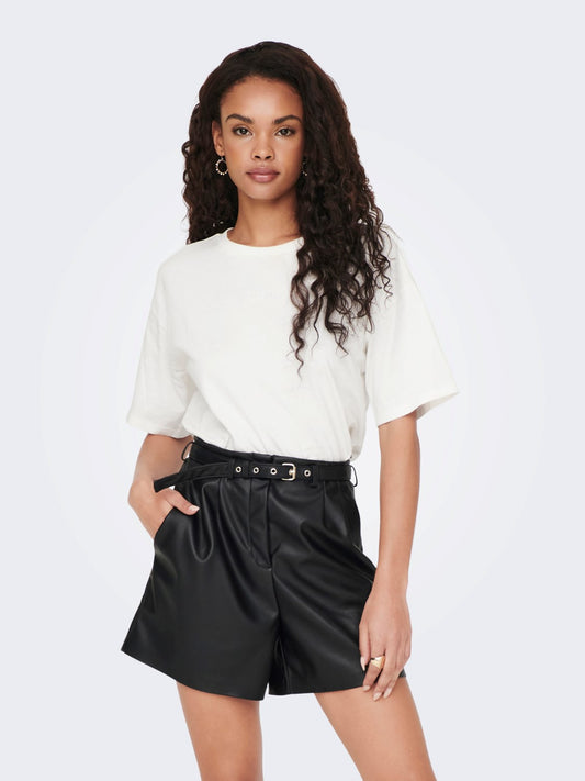 ONLHEIDI FAUX LEATHER SHORTS