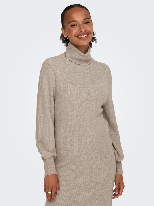 ONLSASHA ROLLNECK DRESS KNT