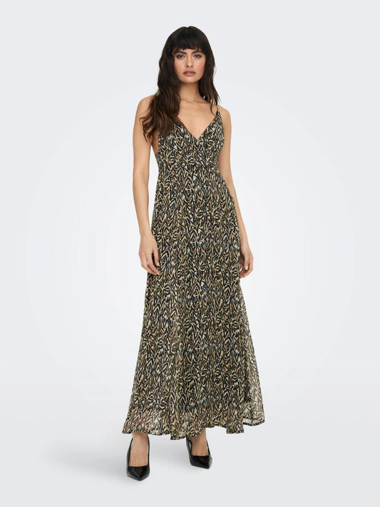 ONLELIZA LONG STRAP DRESS - Maxi Abito animalier