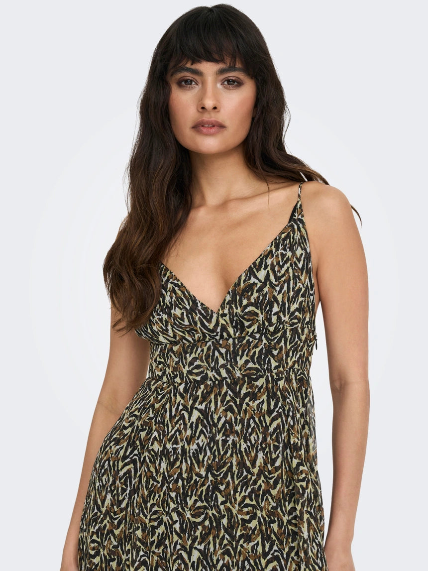 ONLELIZA LONG STRAP DRESS - Maxi Abito animalier