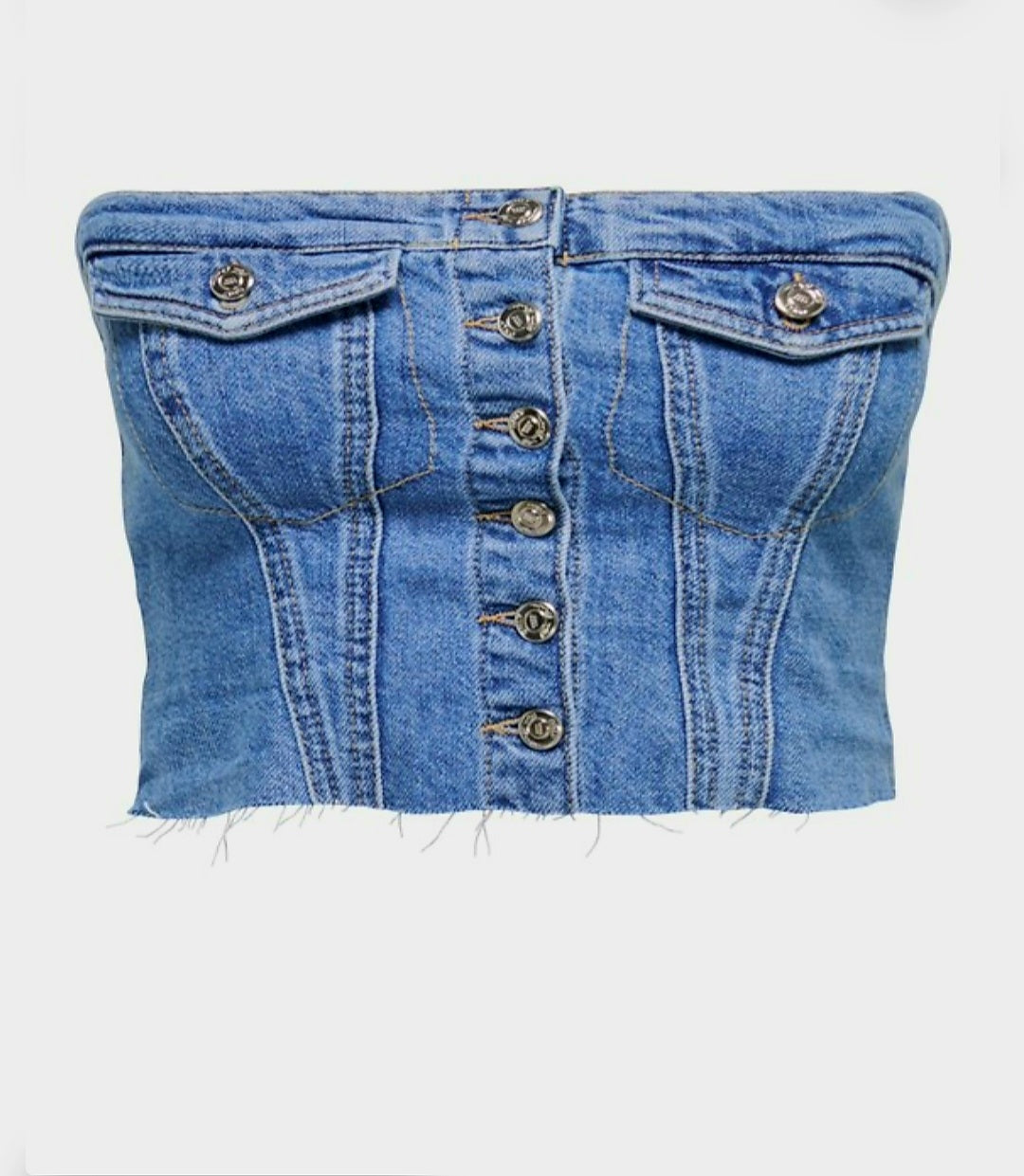 ONLJASMINE DNM CORSET - Corsetto Crop Denim