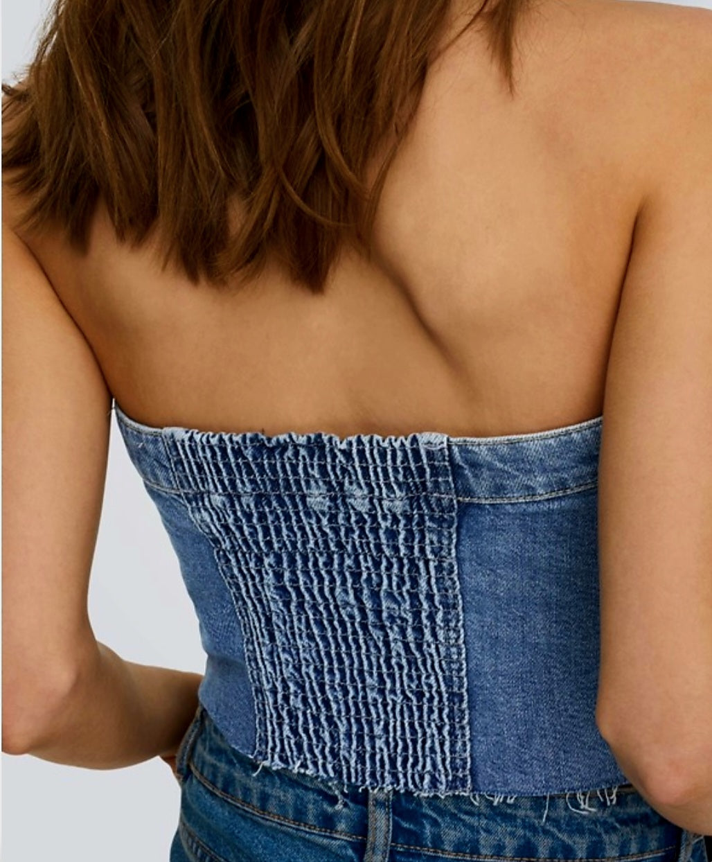 ONLJASMINE DNM CORSET - Corsetto Crop Denim