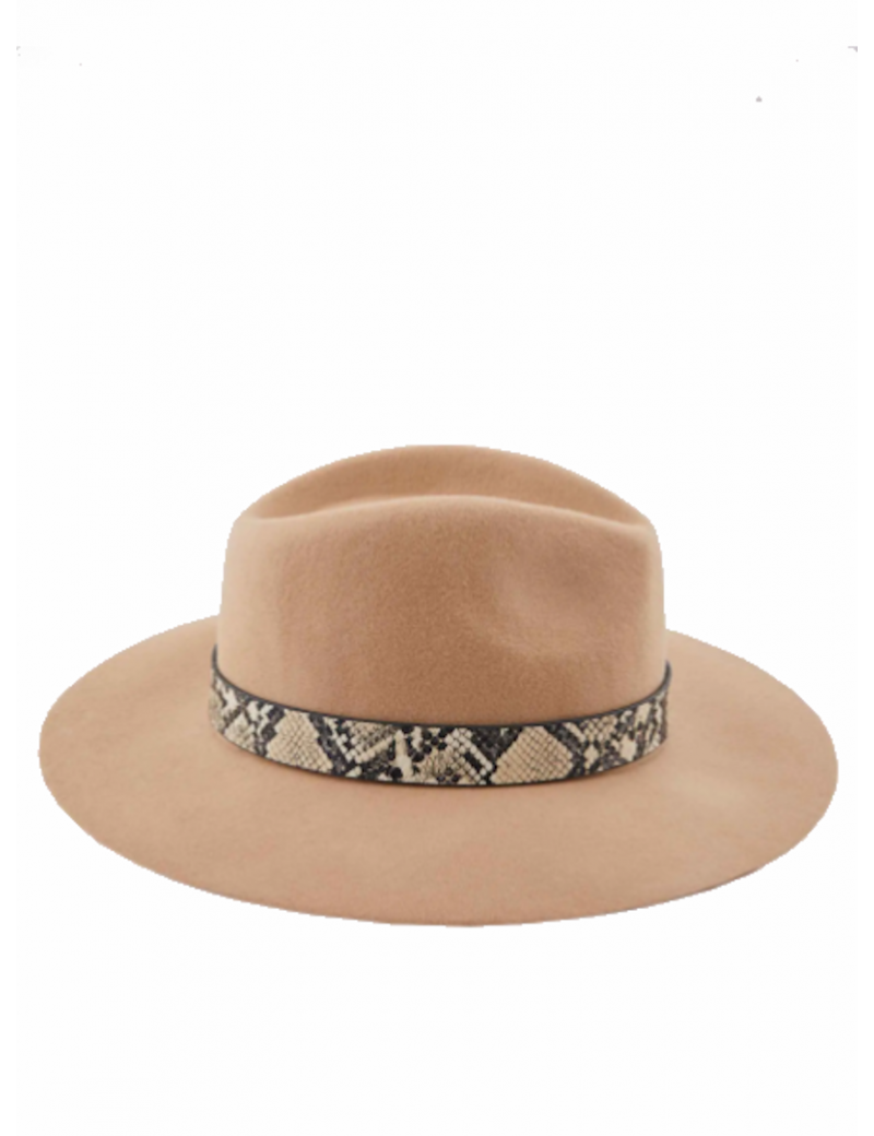 PCSYBILLA WOOL HAT - Cappello Fedora Beige